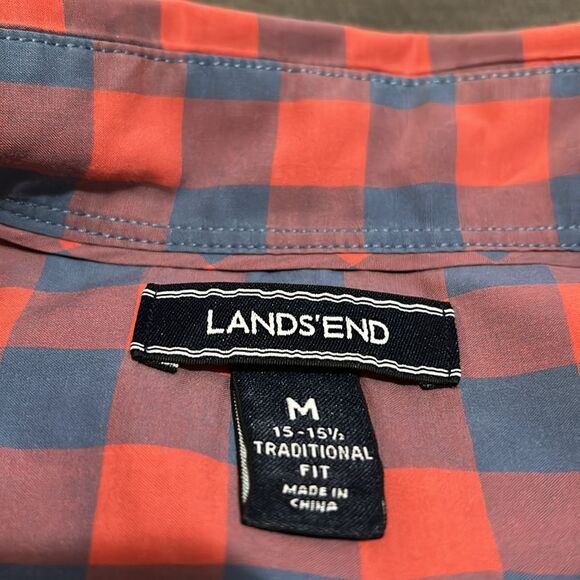 Lands’ End Men’s Dress Shirt Size Medium-15-15 1/2 - Picture 2 of 3